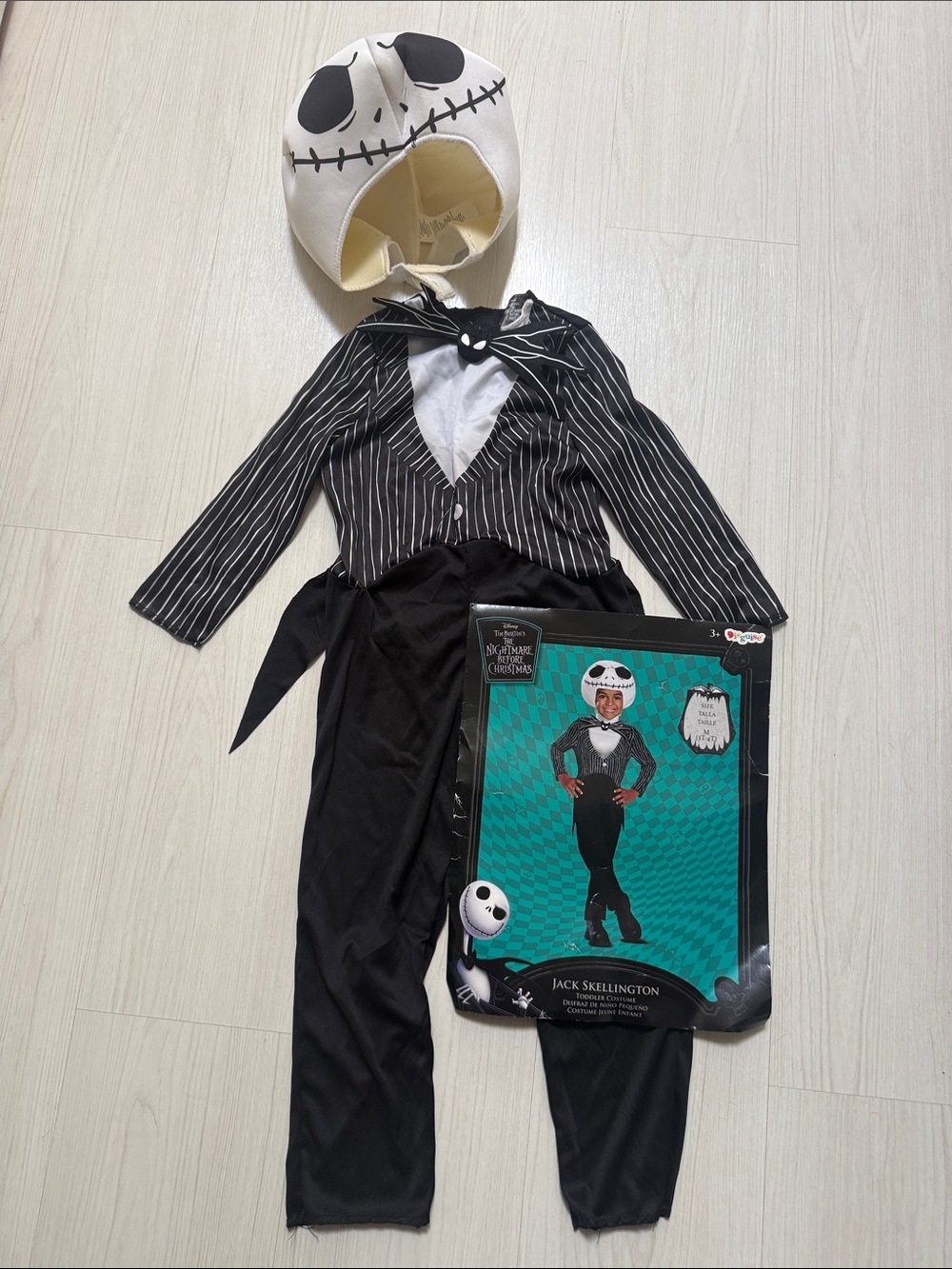 Jack Skellington Black Pinstripe Costume with Mask